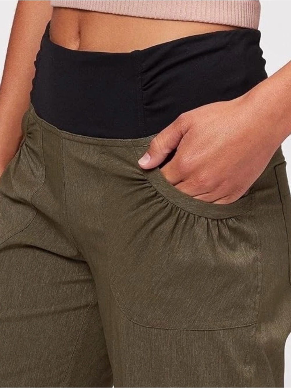 prAna Summit Hybrid Joggers Women’s Straight Leg Hike Pants Mossy Green XS - Picture 7 of 12